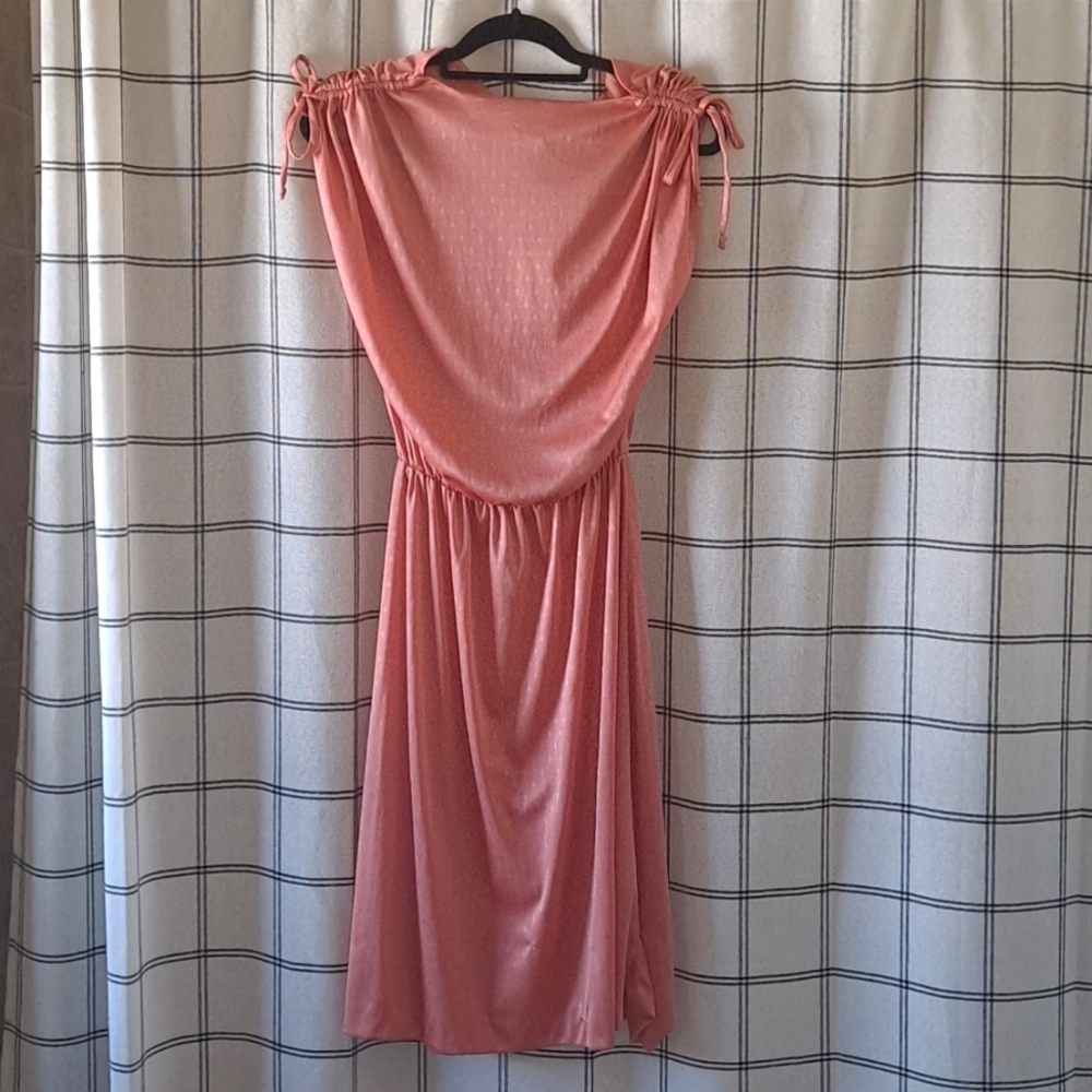 Peach Vintage Draped Dress